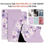 For Lenovo M10 FHD Rel 10.1 TB-X605FC TB-X605LC ZA4Y0079IN Freshen Flower Butterfly Style Tab M10 HD