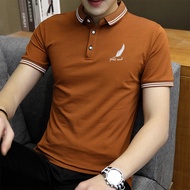 M-5XL men's 2022 new casual stand collar Paul polo shirt business gentleman short-sleeved fashion half-sleeve shirt top