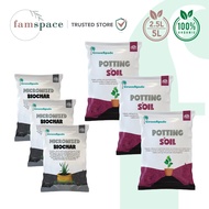 [Bundle Pack] FS - Green Spade - Micronizer Biochar 2.5L x3 + Potting Soil 5L x3