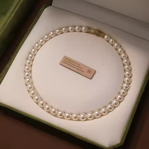 Nini Shi Family Pearl Necklace Women's Luxury Design High-End Choker New 2025 Trendy Accessory Glass