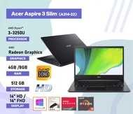 Acer Aspire 3 Slim A314-22 - RYZEN 3-3250U SSD 512GB 14" FHD W11 OHS