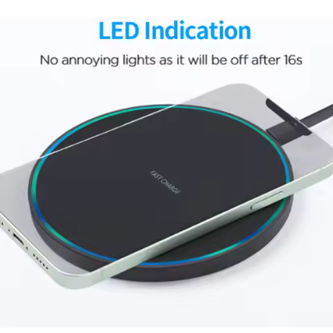 60W Wireless Charger Pad Induction Fast Wireless Charging Station for Samsung Galaxy S21 Ultra S21+ 