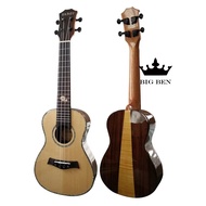 23Inch Ukelele 19 Fret Ukulele Solid Top Ukulele 23INCH Small Guitar Hawaiian Guitar Give Bag Case