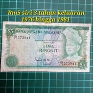 A682 Rm5 siri 3 duit kertas lama duit Malaysia lama Rm5 lama duit lama mata wang lama kedai duit lam