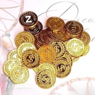 Children Reward Coins Props Coins Pirate Gold Coins Plastic Gold-Plated Catch Fake Games Instead Chi