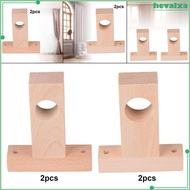 [Hevalxa] 2Pcs Roman Pole Bracket Wooden Rod Holder Premium Curtain Rod Brackets Wood Curtain Rod End for Closet Warehouse Bedroom Home