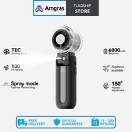 Amgras Metaice Fan Ultra2 Portable Turbo Mist Cooling fan 100 Level Adjustable180° Foldable LED Disp