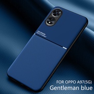 Ốp Điện Thoại Cho OPPO A97 5G Vỏ Từ Tính Ốp Lưng Chống Sốc Siêu Mỏng Vải Chéo Hỗ Trợ Xe Hơi