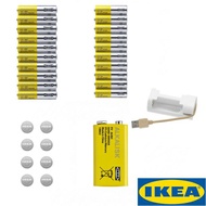IKEA ALKALISK BATTERY AA&AAA 1.5V /6LR61 9V /CR2032 3C/ BATTERY CHARGER USB