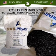 All weather Cold Road Premix 25KG BAG cold mix Asphalt Turap Jalan Tampal Jalan Tar Jalan Pothole Pa