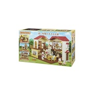 Sylvanian Families, a large house with a red roof, H-48 ST Mark certification, for children ages 3 and up, a dollhouse toy from Epoch.