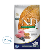 Farmina 法米納 天然低穀系列 潔牙顆粒 全齡犬狗糧 LD9  羊肉藍莓  2.5kg  1袋
