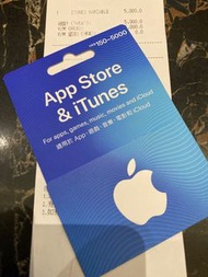 Apple iTunes Gift Card (Hong Kong 香港版🇭🇰) Any amount w/Receipt (購買證明)