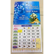 🔥Ready Stock Calendar 2025 Custom Made Kalendar Kuda Wall Hanging Calendar Race Horse Kalendar 2025 