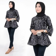 Promo Baju Batik Wanita Lengan Panjang | Atasan Blouse Batik Kode 10