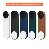 Soft Silicone Protective Case Cover Designed for Google Nest Doorbell (Wired) 2022 2nd Gen，Full Protection, Anti-UV Light,Anti-Scratch,Anti-Water