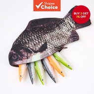 New Creative Fish-Shaped Modeling Pencil Case/Bag with Drawing for Men/Women