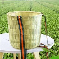 DTB9背簍竹編農用摘茶葉籃子採茶竹簍採茶筐採茶藍水果採摘籃手工