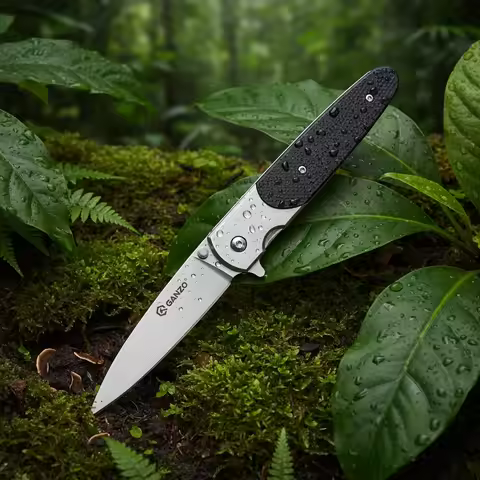 Ganzo G743-1 G743-2 FBKNIFE FIREBIRD 58-60HRC 440C G10 or Wood Handle Folding Knife Outdoor Survival