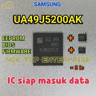 SAMSUNG UA49J5200AK IC eMMC + 25Q40CL + 24C256 EEPROM / BIOS / FIRMWARE UA49J5200 KLM4G1FEPD-B031 BN