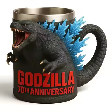 Godzilla animated merchandise model decorative mug Godzilla 70th anniversary 3D resin coffee cup Car