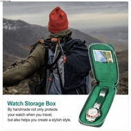 CHERRY3WK Leather Watch Box, Vintage With Card Slot Wrist Watch Boxes, Organizer Multifunctional Han