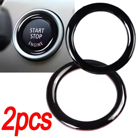 1/2pcs Car Engine One Start Stop Push Button Ignition Key Circle Sticker Trim Decal for BMW 3 Series