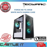 Tecware FORGE M2 TG ARGB White MATX Gaming Case Casing Chassis (TWCA-FOGM2A-WH)