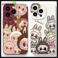 Korean Style Casing Compatible For Huawei Y7A Y6P Y9S Y9 Y7 Y6 Prime Pro Y5 2019 2018 P Smart Plus Pro 2021 Cute POP MART Labubu Camera Bumper Soft Silicone Phone Case