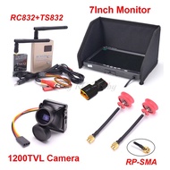 FPV ชุด Combo ระบบ1024X600 7นิ้ว LCD Monitor + 5.8G 600Mw 48CH TS832 RC832 + 1200TVL / 1500TVL กล้อง