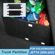 For VW Volkswagen Jetta MK5 MK6 MK7 2005-2022 Car Accessories Flannel Auto Trunk Side Storage Organizer Board Baffle Partitions