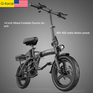 High Power 48V 400W Misodo Foldable Electric Bicycle 14 Inch Electric Bike range up to 20km