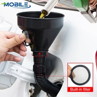 Car Bike Truck Refueling Funnel Fuel Filling Funnel Tool / 2-In-1 Refueling Funnel With Strainer / P