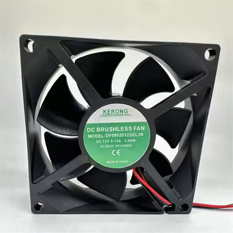 1PC FOR KERONG DF0802512SEL2R DC 12V 0.13A 1.68W 80x80x25mm 2-Wire Cooling Fan