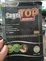Insektisida Sagri Top 80grm pembasmi hama ulat Grayak