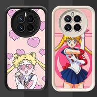 R98 Sailor Moon Casing for Realme 12X 12 Pro Plus Lite 5G Black and White
