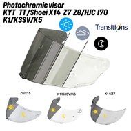 [ReadyStock]KYT TT/R2R EVO / GT-PRO GSX-3000 SHOEI X14 Z7 Z8 K1 K3SV HJC I70 Helmet Full face Visor 
