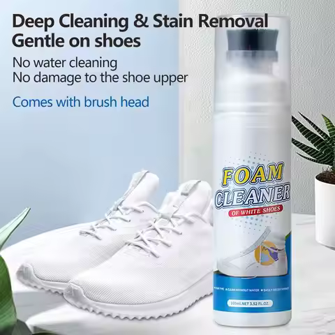 100ml Sneaker Cleaner Foam Cleaner for White Shoes, Boots, Canvas Cleaning Stain Remover Spray Remov