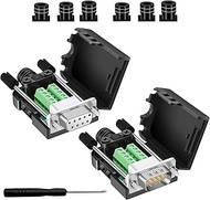 DB9 Breakout Connector (5 Male+5 Female), BIFALE DB9 Solderless Connector RS232 D-SUB Serial Adapter