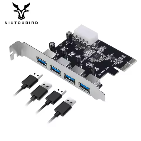 4 Port USB 3.0 PCI-E Expansion Card PCI Express PCIe USB 3.0 HUB Adapter 4-Port USB 3.0 Controller U