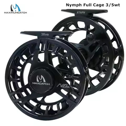 Maximumcatch AVID PRO Nymph 3/5wt Fly Fishing Reel with Full Frame Body Super Large Arbor Light Weig