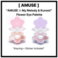 [Limited Edition] AMUSE Flower Eye Palette My Melody & Kuromi Set (Keyring + Sticker Included)