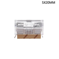 5PCS 5X20MM 6X30MM 250V Glass Fuse Holder Transparent Holder With Transparent Cover Fuse Blocks 5*2