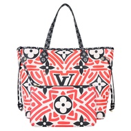 Louis Vuitton Neverfull MM 帆布印花塗鴉幾何托特包 /平行輸入/ 黑紅