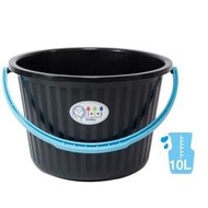  佳斯捷 JUSKU 6991 黑傑克水桶(10L) 塑膠桶 儲水桶 手提桶 置物桶 手提 洗車水桶