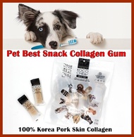 KocoChew Pet Dog Best Snack Collagen Gum 15pcs/Pac/100% Korea Pork Skin Collagen