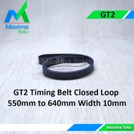 GT2 Timing Belt L 550mm 640mm teeth 275T 320T Width 10mm 2GT Close Loop W10