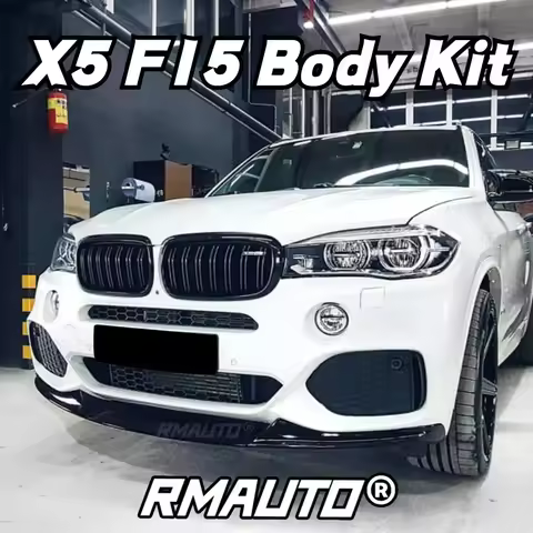X5 F15 Gloss Black Racing Grill Front Bumper Lip Splitter Spoiler Diffuser For BMW X5 F15 M Sport 20
