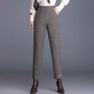 Woolen Trousers - High Waist Harlem Pants | Autumn & Winter Women