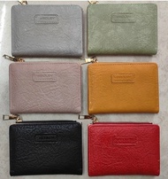 Ví nữ ví da nữ bóp tiền nữ da sần ví ngắn dạng gập dây khóa kéo phong cách retro cho nữ - Happy Home